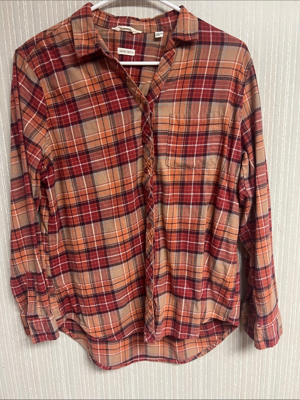 M Weatherproof vintage Plaid Button-Down flannel Shirt